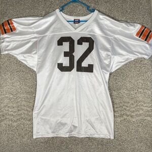 Vintage Cleveland Browns Jersey Jim Brown Wilson Size Large White NFL Football